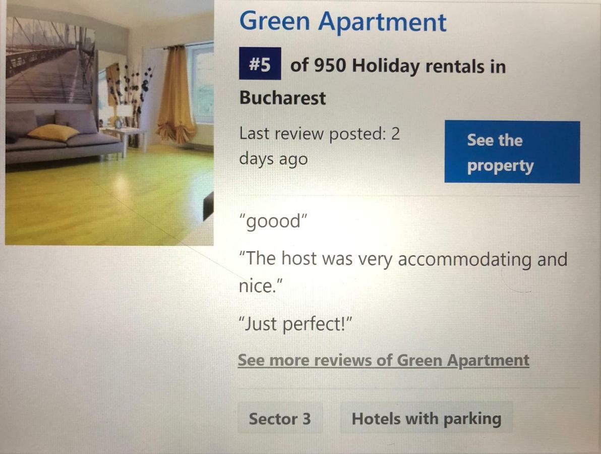 Green Apartment 6 Bukarest Exterior foto